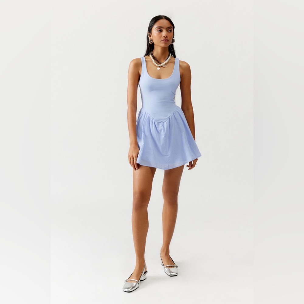 UO Daphne Drop-Waist Mini Dress